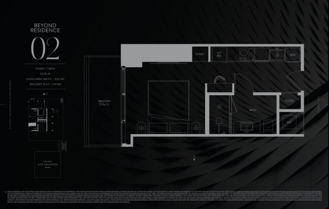 Residence 1002 floor plan, E11EVEN Residences Beyond