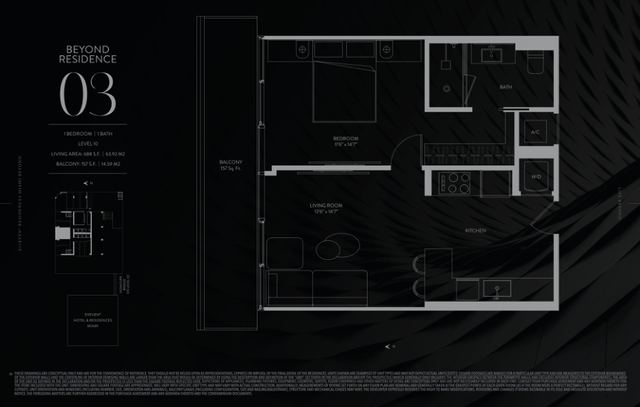 Residence 1003 floor plan, E11EVEN Residences Beyond