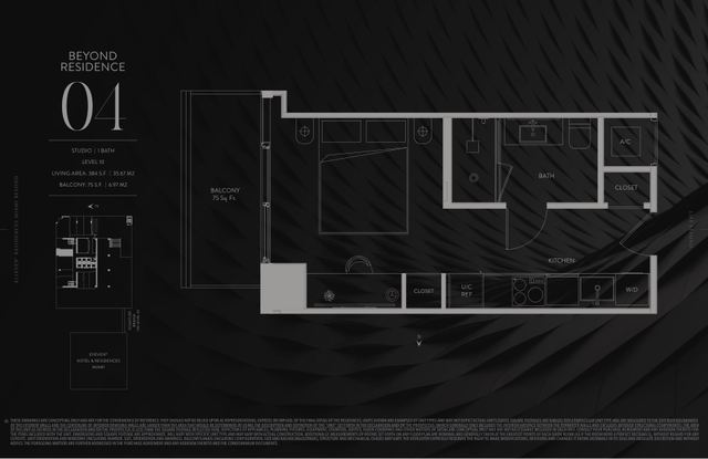 Residence 1004 floor plan, E11EVEN Residences Beyond