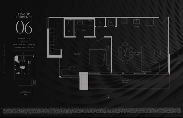 Residence 1006 floor plan, E11EVEN Residences Beyond