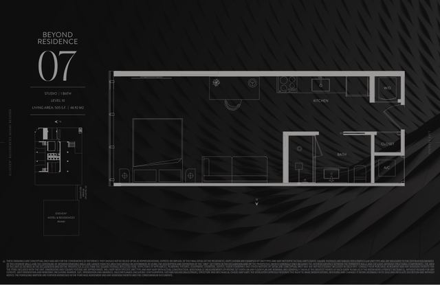 Residence 1007 floor plan, E11EVEN Residences Beyond