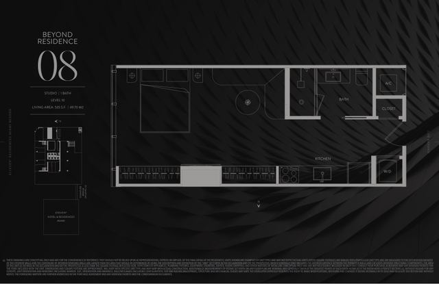Residence 1008 floor plan, E11EVEN Residences Beyond