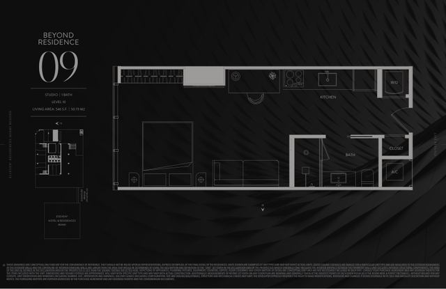 Residence 1009 floor plan, E11EVEN Residences Beyond