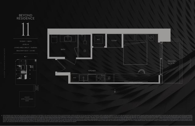 Residence 1011 floor plan, E11EVEN Residences Beyond