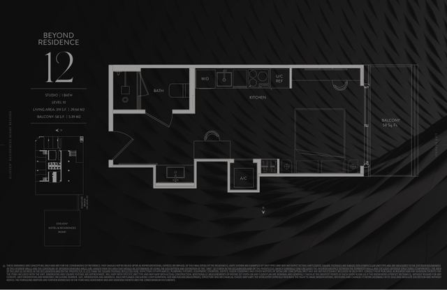 Residence 1012 floor plan, E11EVEN Residences Beyond