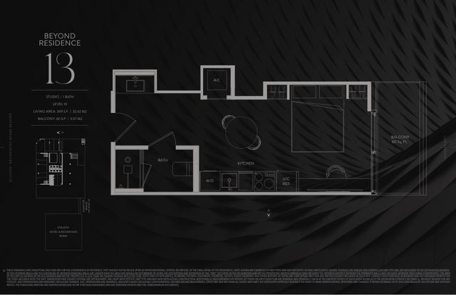 Residence 1013 floor plan, E11EVEN Residences Beyond