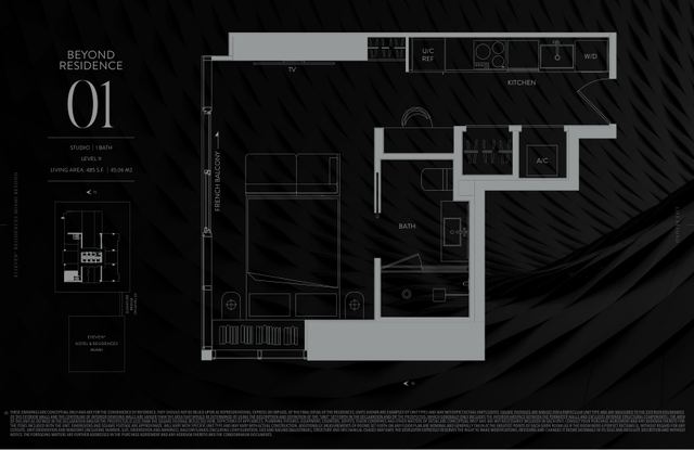 Residence 1101 floor plan, E11EVEN Residences Beyond