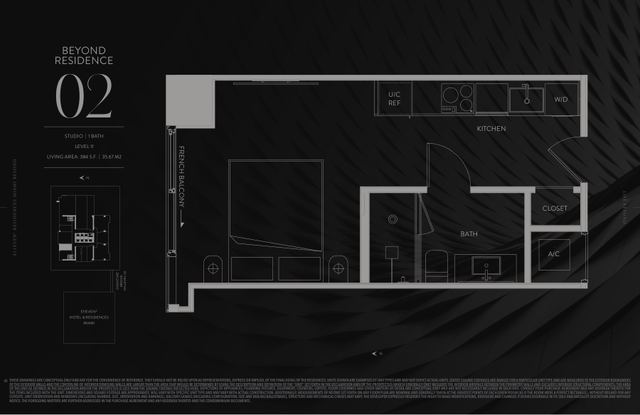 Residence 1102 floor plan, E11EVEN Residences Beyond