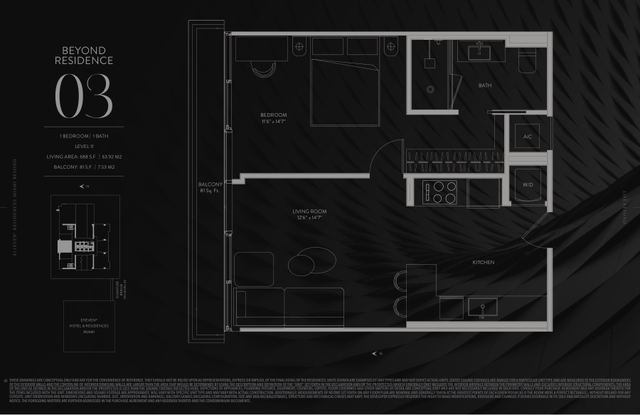 Residence 1103 floor plan, E11EVEN Residences Beyond