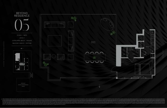 Residence 1105 floor plan, E11EVEN Residences Beyond