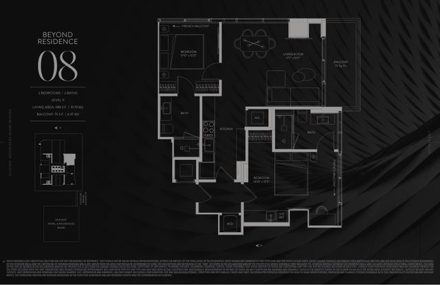 Residence 1108 floor plan, E11EVEN Residences Beyond