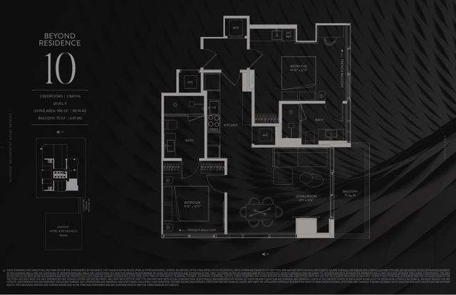 Residence 1110 floor plan, E11EVEN Residences Beyond