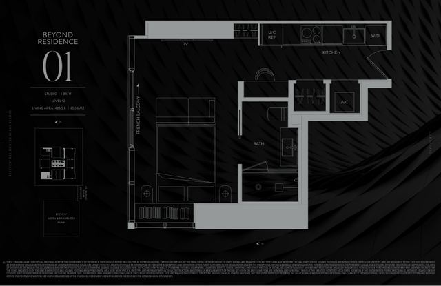 Residence 1201 floor plan, E11EVEN Residences Beyond