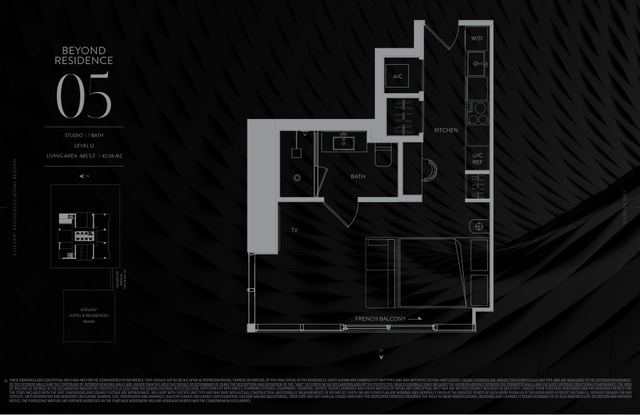 Residence 1205 floor plan, E11EVEN Residences Beyond