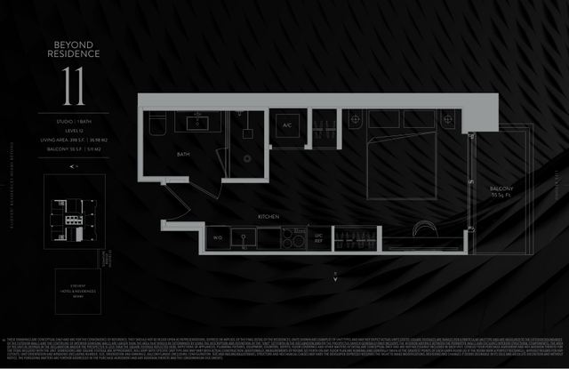 Residence 1211 floor plan, E11EVEN Residences Beyond