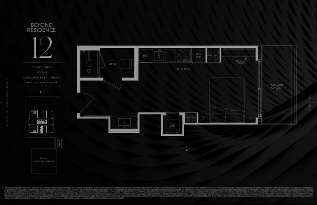 Residence 1212 floor plan, E11EVEN Residences Beyond