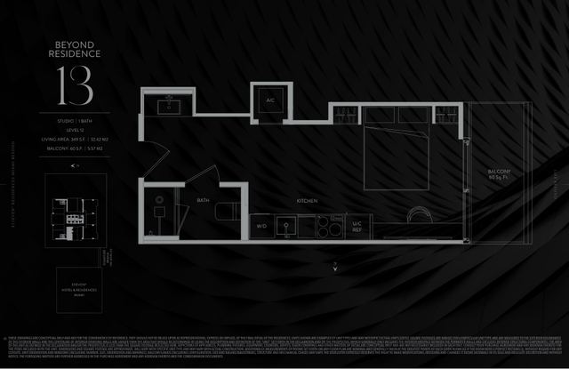 Residence 1213 floor plan, E11EVEN Residences Beyond