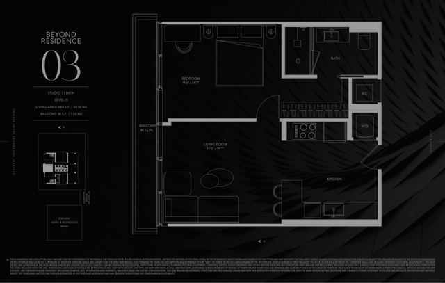 Residence 1503 floor plan, E11EVEN Residences Beyond