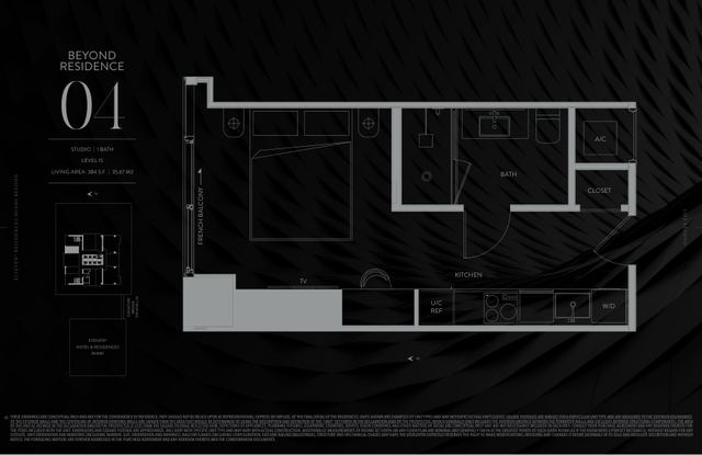 Residence 1504 floor plan, E11EVEN Residences Beyond