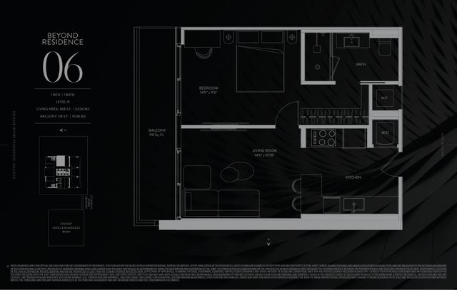 Residence 1506 floor plan, E11EVEN Residences Beyond