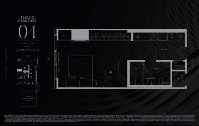 Residence 704 floor plan, E11EVEN Residences Beyond