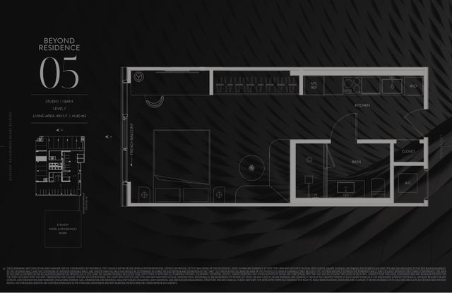 Residence 705 floor plan, E11EVEN Residences Beyond
