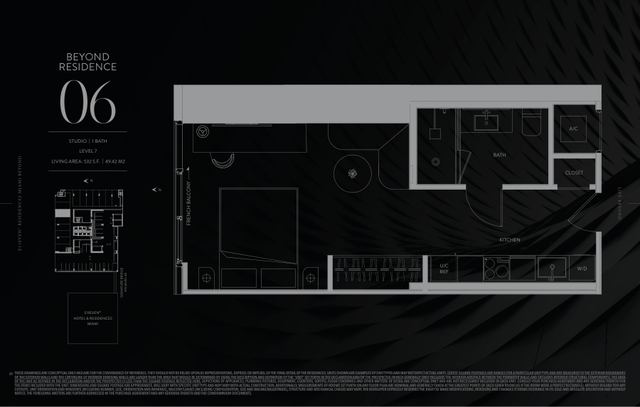 Residence 706 floor plan, E11EVEN Residences Beyond