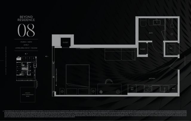 Residence 708 floor plan, E11EVEN Residences Beyond