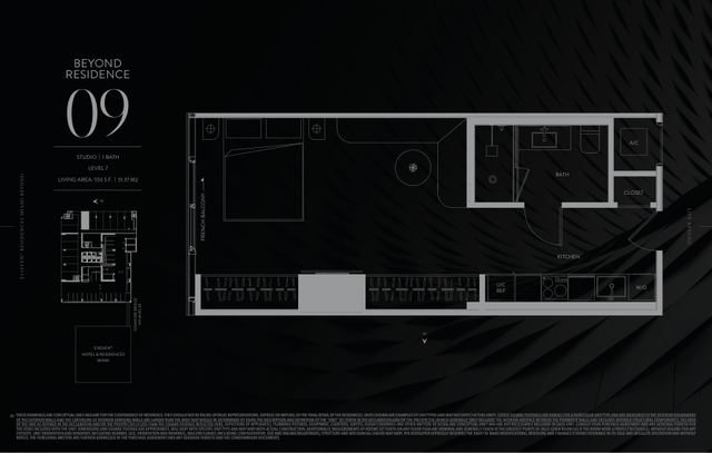 Residence 709 floor plan, E11EVEN Residences Beyond