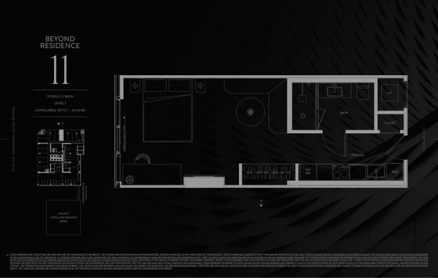 Residence 711 floor plan, E11EVEN Residences Beyond