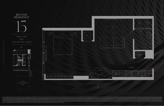 Residence 715 floor plan, E11EVEN Residences Beyond