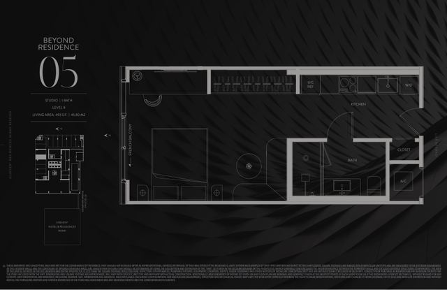 Residence 805 floor plan, E11EVEN Residences Beyond