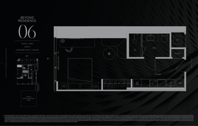 Residence 806 floor plan, E11EVEN Residences Beyond