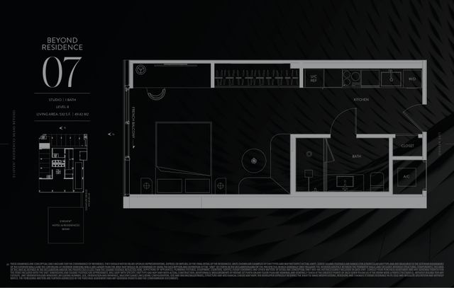 Residence 807 floor plan, E11EVEN Residences Beyond
