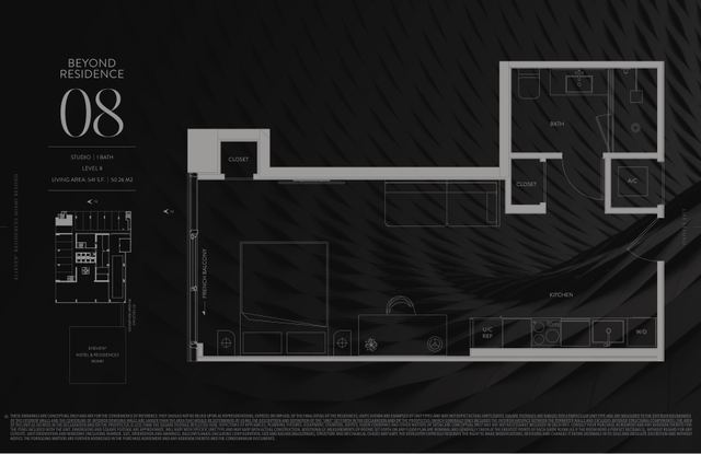 Residence 808 floor plan, E11EVEN Residences Beyond