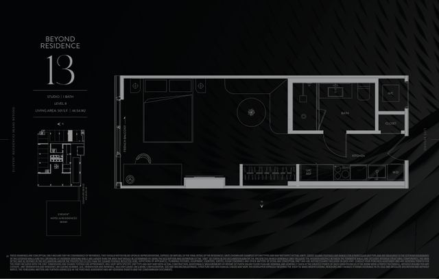 Residence 813 floor plan, E11EVEN Residences Beyond
