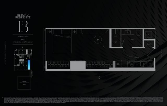 Residence 913 floor plan, E11EVEN Residences Beyond
