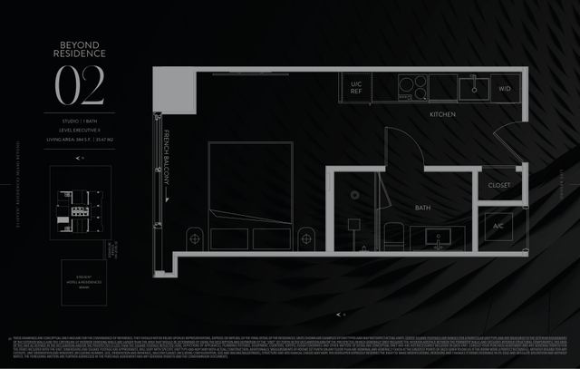 Executive II Residence 02 floor plan, E11EVEN Residences Beyond
