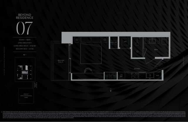 Executive II Residence 07 floor plan, E11EVEN Residences Beyond