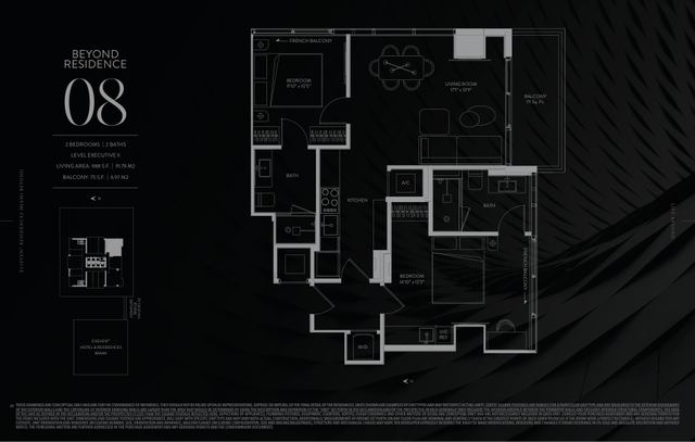 Executive II Residence 08 floor plan, E11EVEN Residences Beyond