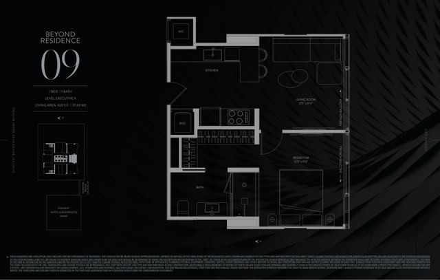 Executive II Residence 09 floor plan, E11EVEN Residences Beyond