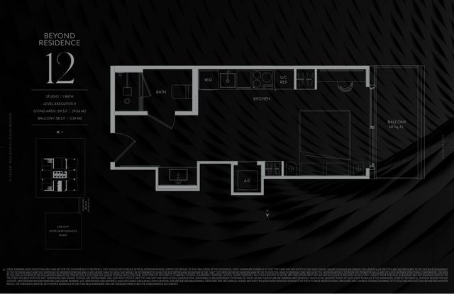 Executive II Residence 12 floor plan, E11EVEN Residences Beyond