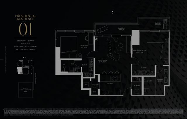 Presidential Residence 01 floor plan, E11EVEN Residences Beyond
