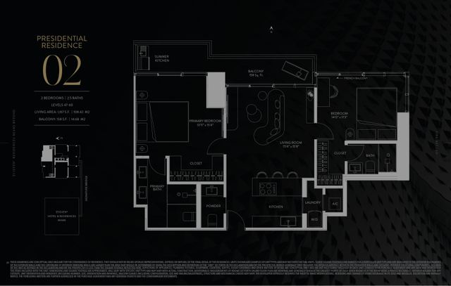 Presidential Residence 02 floor plan, E11EVEN Residences Beyond