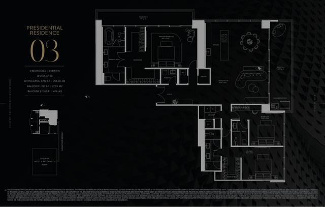 Presidential Residence 03 floor plan, E11EVEN Residences Beyond