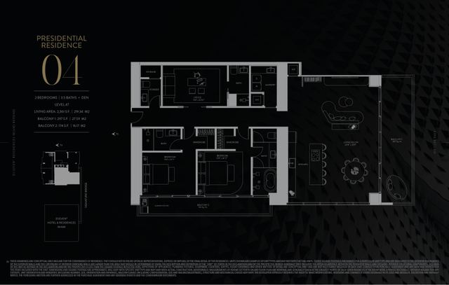 Presidential 04 · Residence 4704 floor plan, E11EVEN Residences Beyond