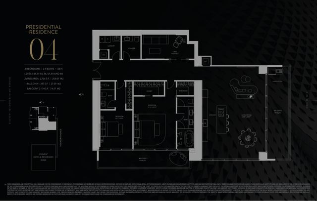 Presidential 04 · Alternate floor plan, E11EVEN Residences Beyond