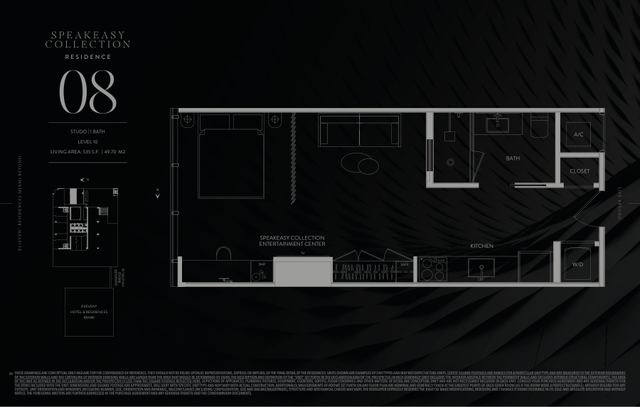 Speakeasy Residence 1008 floor plan, E11EVEN Residences Beyond