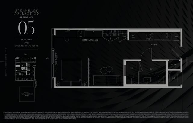 Speakeasy Residence 705 floor plan, E11EVEN Residences Beyond