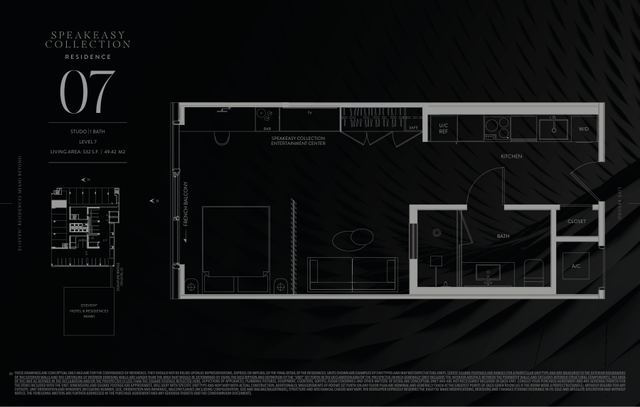 Speakeasy Residence 707 floor plan, E11EVEN Residences Beyond